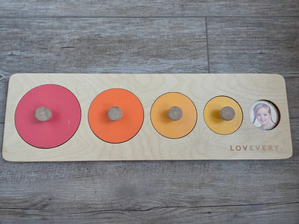 Lovevery Wooden Montessori Peg Puzzle Educational Toy